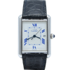 2001 Large Cartier Tank Date with Roman Numerals Model 2414 in Silver with Deployment Clasp, Box and Papers