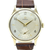 1952 Omega Manual Wind Dress Watch Model 13322 in 9ct Gold with Mixed Arrow and Arabic Numerals Sub Seconds with Box, Books and Original Gold Buckle