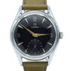 1947 Omega Classic Black Dial Dress Watch Model 2791 with Sub Seconds in Stainless Steel
