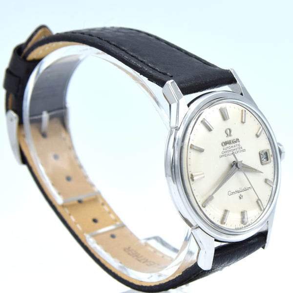 1966 Omega Sharp Constellation Date Automatic Chronometer with Dog Leg Lugs Model 168.005 in Stainless Steel