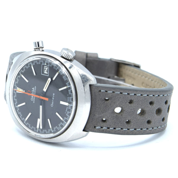 1969 Omega Chronostop Genéve Date Model 146.009 with Grey Sloped Dial in Stainless Steel