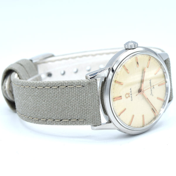 (Reserved)1963 Stunning Omega Seamaster 30 Model 135.003 Manual Wind with Rare Original Linen Dial - all original