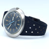 1969 Omega Geneve with Gorgeous matte blue Dial Model 135.033 in steel with strap and buckle