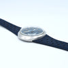 1969 Omega Geneve with Gorgeous matte blue Dial Model 135.033 in steel with strap and buckle