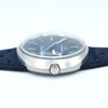 1969 Omega Geneve with Gorgeous matte blue Dial Model 135.033 in steel with strap and buckle