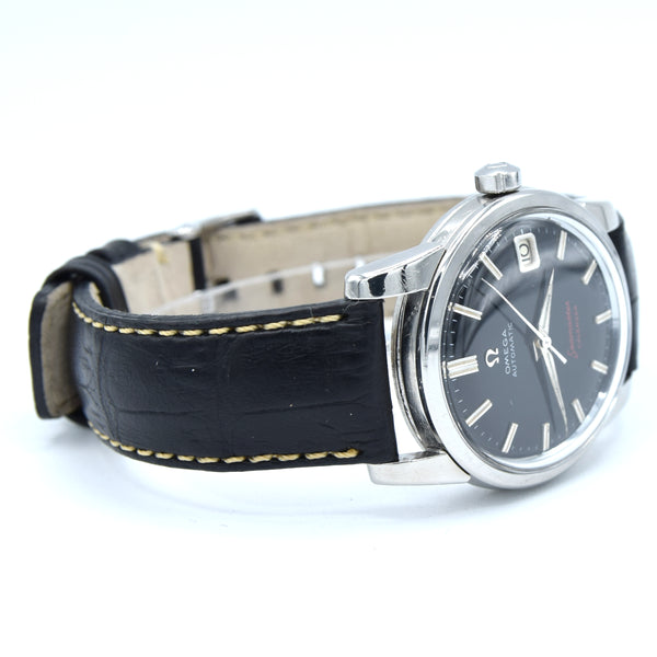 1956 Omega Seamaster Automatic Calendar Wristwatch Model 2849 with fully restored Black Dial in Stainless Steel