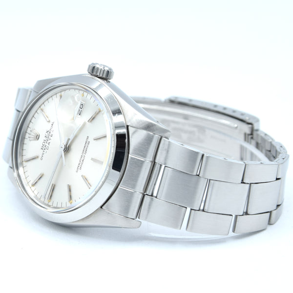 1974 Rolex Oyster Perpetual Date Model 1500 with Satin Silver 