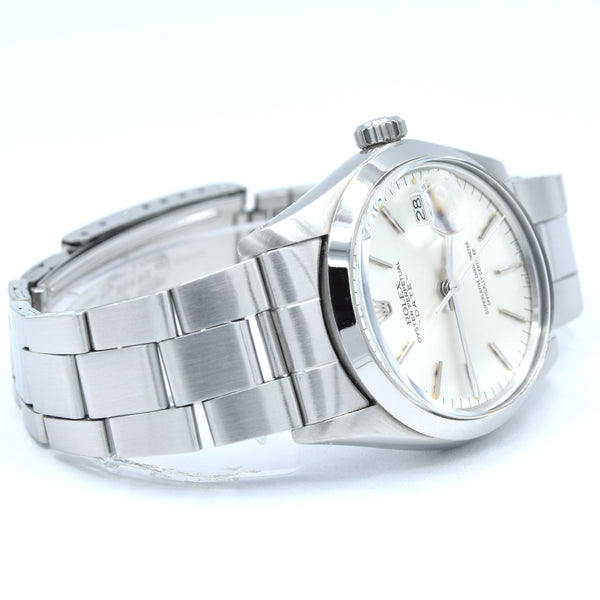 1974 Rolex Oyster Perpetual Date Model 1500 with Satin Silver 