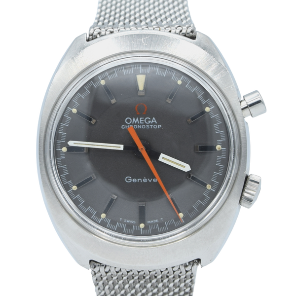 1967 Omega Chronostop Genéve Mk1 Model 146.009 with Grey Sloped Dial in Stainless Steel