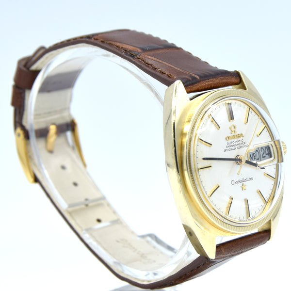 1968 Omega Constellation Auto Day - Date Model 168.029 'C Case' Wristwatch with linen Dial in Gold Capped Case