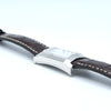 1990s Alfred Dunhill 'Facet' swiss quartz Date Wristwatch with White Dial on leather + Buckle