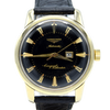 Longines Stunning Gold capped Conquest Calendar Wristwatch Model 9007 - Dated 1959 with Original black dial