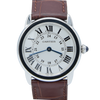 2015 Cartier 29mm Ronde Solo de  2933 - with white Roman Numeral Dial in stainless steel on deployment 
