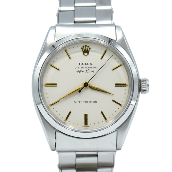 1961 Rolex Oyster Perpetual Air King Super Precision with box and papers Steel Model 5500