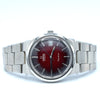 1975 Omega Genève Automatic Date Stainless Steel  bracelet watch Model 166.0173 with Original 'Fume Red' Dial