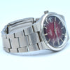 1975 Omega Genève Automatic Date Stainless Steel  bracelet watch Model 166.0173 with Original 'Fume Red' Dial