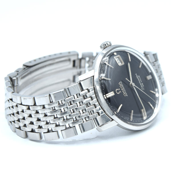 1965 Omega Automatic Seamaster De Ville date Full set  Model 166.020 in Stainless -  Box and Papers receipt