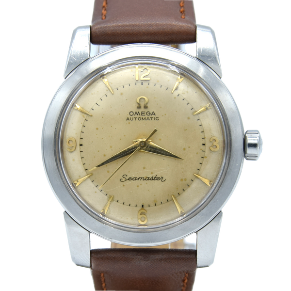1954 Omega Seamaster Original Condition Automatic Bumper "Beefy Lugs" Mixed Arabic Numerals - Arrow Markers ref 2767