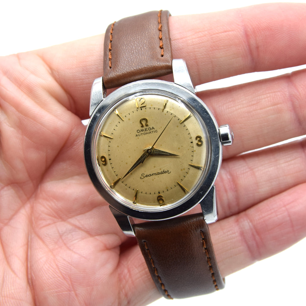 1954 Omega Seamaster Original Condition Automatic Bumper "Beefy Lugs" Mixed Arabic Numerals - Arrow Markers ref 2767