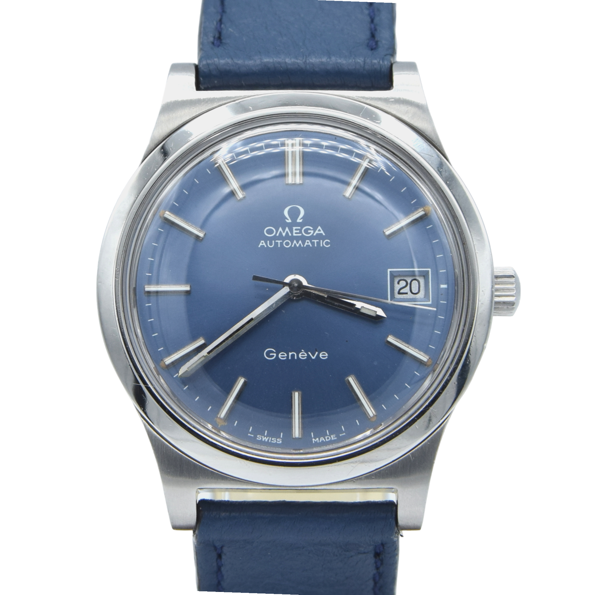 Vintage omega 2025 blue dial