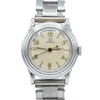 1934 Rare Omega Calatrava style stepped bezel watch in Stainless Steel on period Bracelet