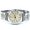 1934 Rare Omega Calatrava style stepped bezel watch in Stainless Steel on period Bracelet
