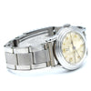 1934 Rare Omega Calatrava style stepped bezel watch in Stainless Steel on period Bracelet