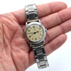 1934 Rare Omega Calatrava style stepped bezel watch in Stainless Steel on period Bracelet