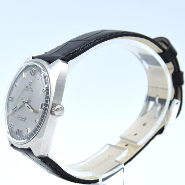 1968 Omega automatic cosmic date Model 166.022 in Stainless Steel Monocoque with two tone dial