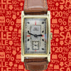 1934 Omega with Red and Black Markers in 14ct Gold Deco Shaped Rectangular Case with Rare Caliber 20F