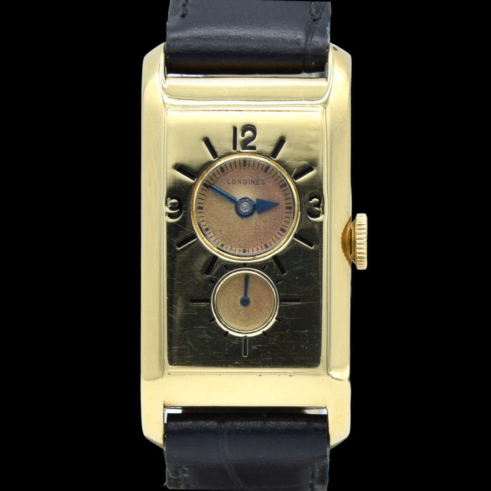 1933 Longines super rare and wonderful 3359 Duo-dial solid 18k Doctors watch 'SuperSolo' cal 9.32