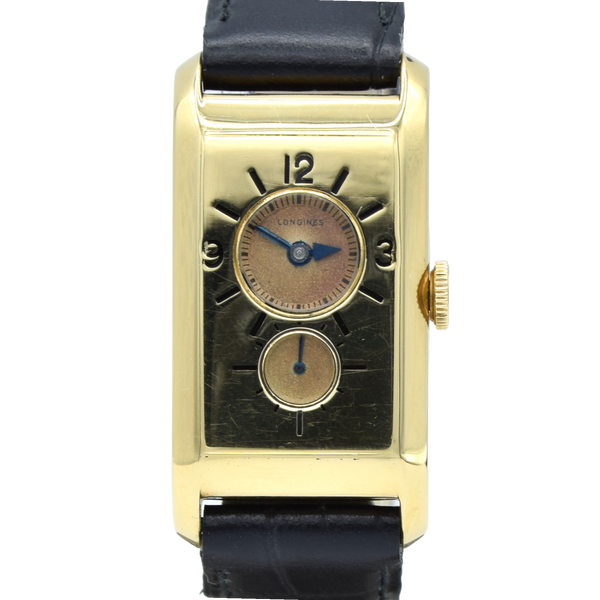 1933 Longines super rare and wonderful Duo-dial solid 18k Doctors watch 'SuperSolo' cal 9.32