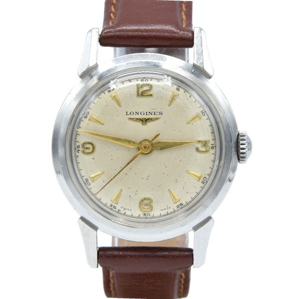 1951 Longines Manual Wind Wristwatch Model 6244 with Gorgeous Original Antique Watch Co
