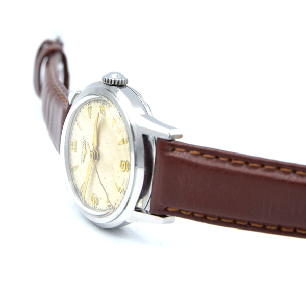 1951 Longines Manual Wind Wristwatch Model 6244 with Gorgeous Original Dial Cal 23zs