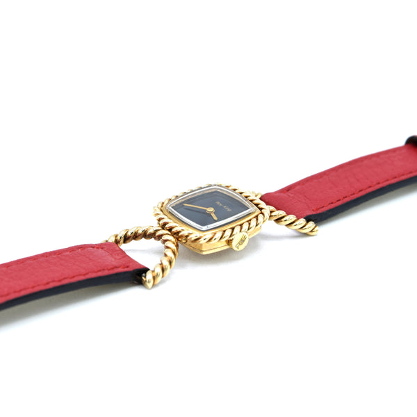 1977 Ladies Designer RoyKing solid 9ct gold rope-twist design Manual Wind Wristwatch