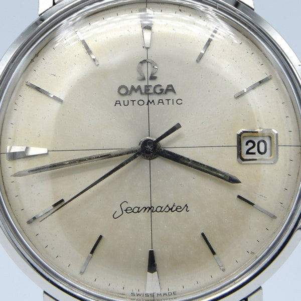 1959 Omega Seamaster Automatic Date Model 14730 in Stainless Steel cross-hair Pre DeVille on bracelet