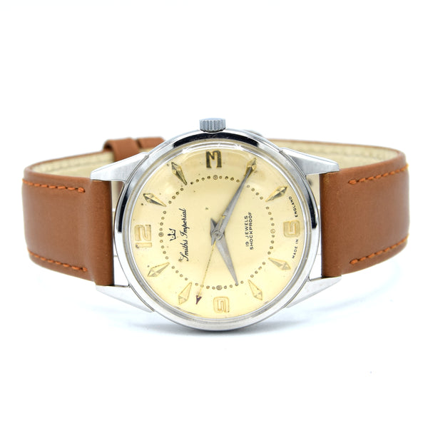 1950s Smiths Imperial all English made Wristwatch in Rarer Stainless Steel Circa 1958-60