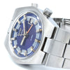 1970s Camy Geneve Alarm Date Model 7809 with Blue Dial in Stainless Steel on Bracelet