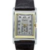 1928 Longines super rare and special Art Deco solid 18k two colour gold tank watch cal 8.28