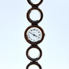 1970s Rare and Fantastic ladies Favre-Leuba NOS unused 'Wood Watch' in silver and wood