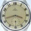 1945 Omega Bumper Automatic Wristwatch with Perfect Patina Dial and Arabic Numerals Model 2374 in Stainless Steel