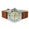 1945 Omega Bumper Automatic Wristwatch with Perfect Patina Dial and Arabic Numerals Model 2374 in Stainless Steel