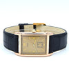1930s Movado Art deco larger tank - rectangular wristwatch in solid 14ct Gold caliber 470