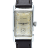 1940s Wittnauer Large steel Rectangular Early moisure resistant Wristwatch with Arabic dial