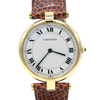 1990s Cartier 'Must de' solid 18k Yellow gold Unisex 881001 with Roman Numeral white dial Vendôme Lugs