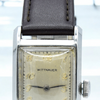 1940s Wittnauer Large steel Rectangular Early moisure resistant Wristwatch with Arabic dial