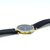 1990s Rare Black Roman Numeral Dial Unisex Cartier 'Must de' Vendôme in 925 Sterling Silver Gilt Vermeil Case