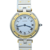 1990s Cartier Santos Ronde classic ladies watch  in Stainless Steel and 18ct Gold with Vendôme lugs