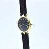 1990s Rare Black Roman Numeral Dial Unisex Cartier 'Must de' Vendôme in 925 Sterling Silver Gilt Vermeil Case