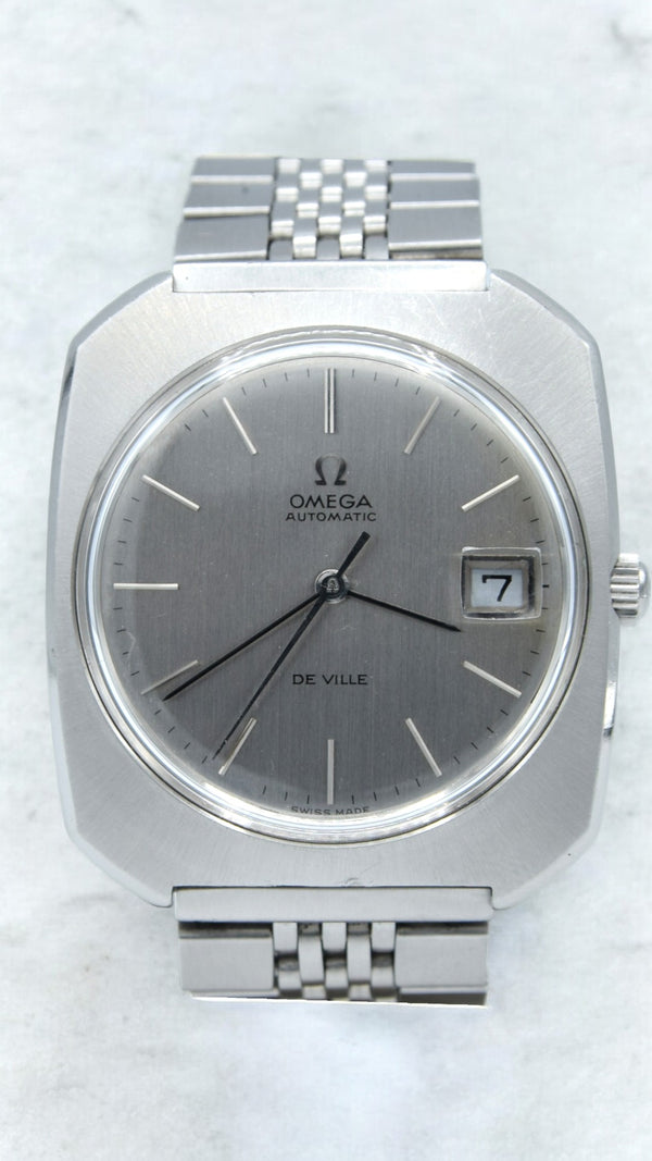 1970 Omega De Ville large octagonal Automatic watch model 166.085 in Steel on Bracelet